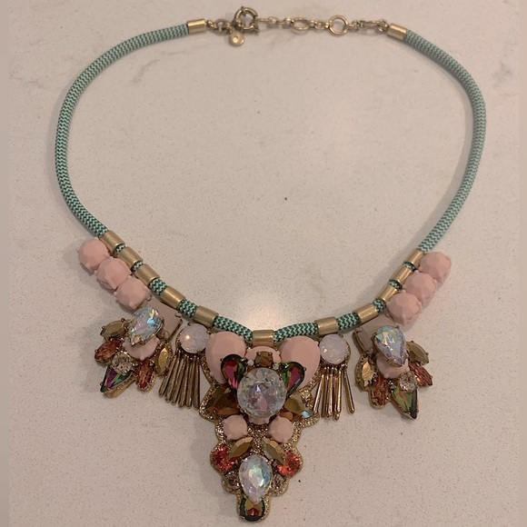 J. Crew Jewelry - J Crew Dragonfly Multi Color Rhinestone Statement Necklace